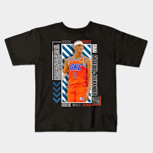 Shai Gilgeous-Alexander Paper Poster Version 10 Kids T-Shirt